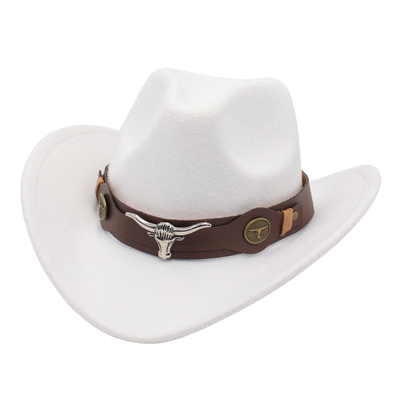 Cowboy Hat | Classic Model | Vegan Leather & Braided Chinstrap | Adjustable Design