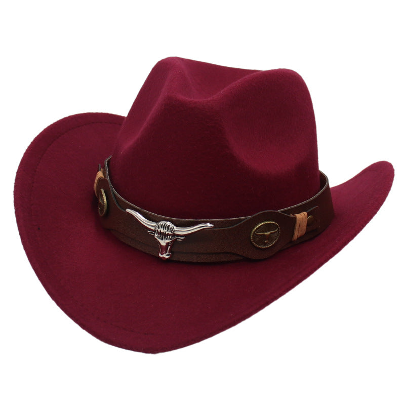 Cowboy Hat | Classic Model | Vegan Leather & Braided Chinstrap | Adjustable Design