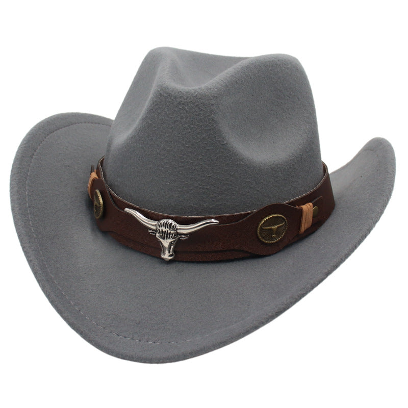 Cowboy Hat | Classic Model | Vegan Leather & Braided Chinstrap | Adjustable Design