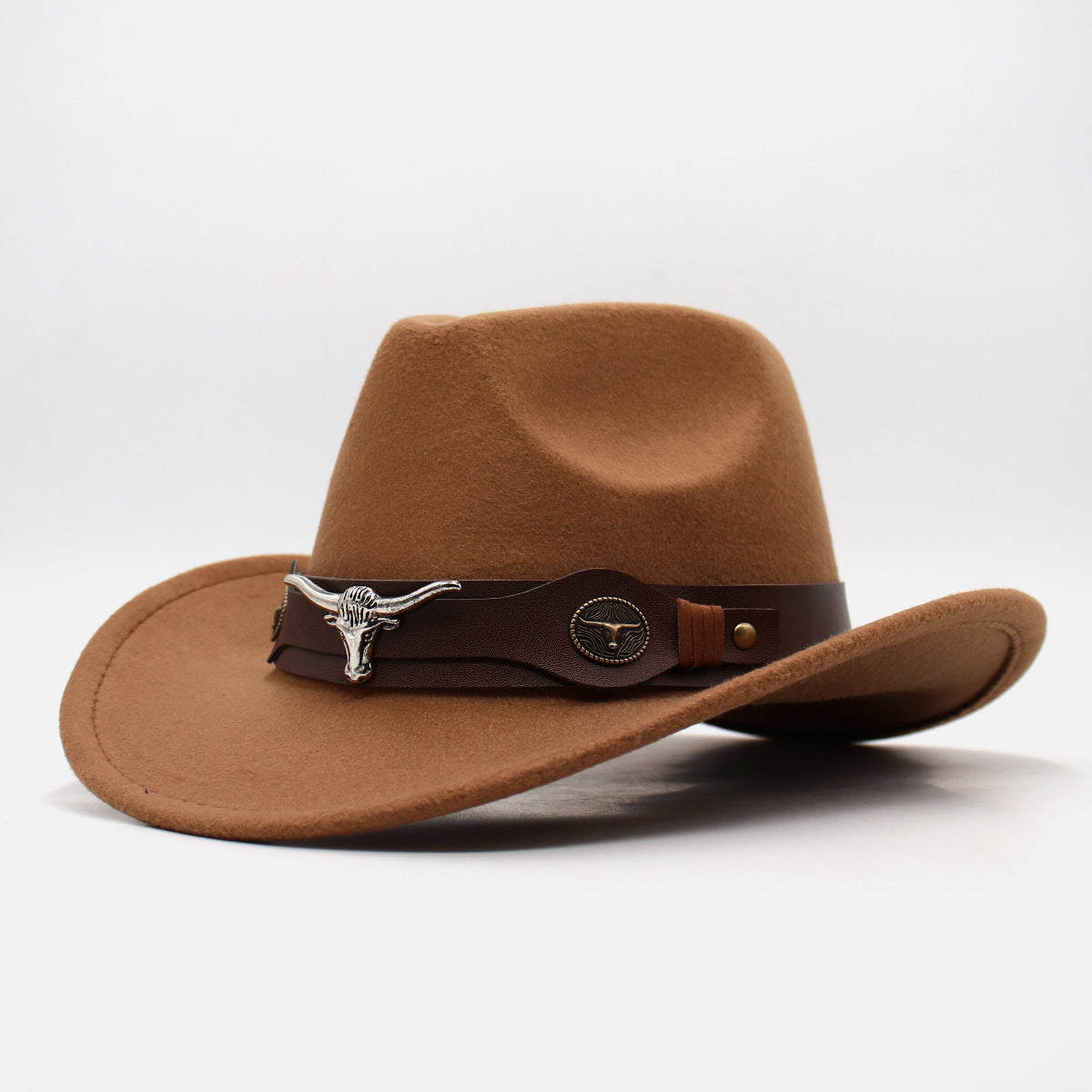 Cowboy Hat | Classic Model | Vegan Leather & Braided Chinstrap | Adjustable Design