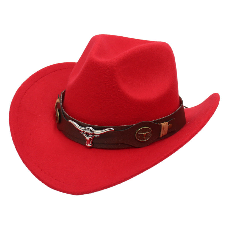 Cowboy Hat | Classic Model | Vegan Leather & Braided Chinstrap | Adjustable Design