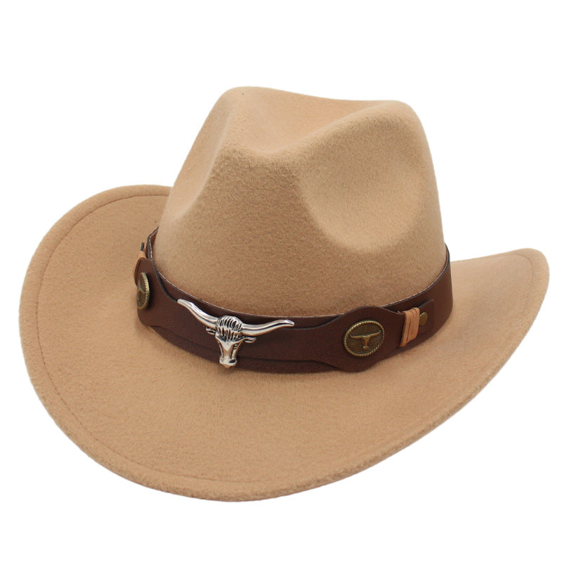 Cowboy Hat | Classic Model | Vegan Leather & Braided Chinstrap | Adjustable Design