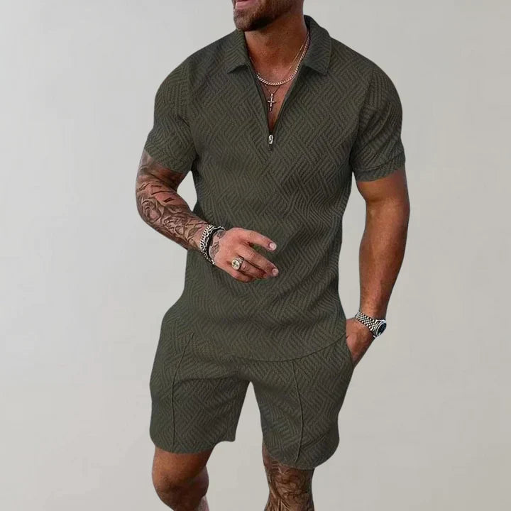 Oliver men's summer set - Breathable cotton and linen, lightweight and comfortable with elegant style