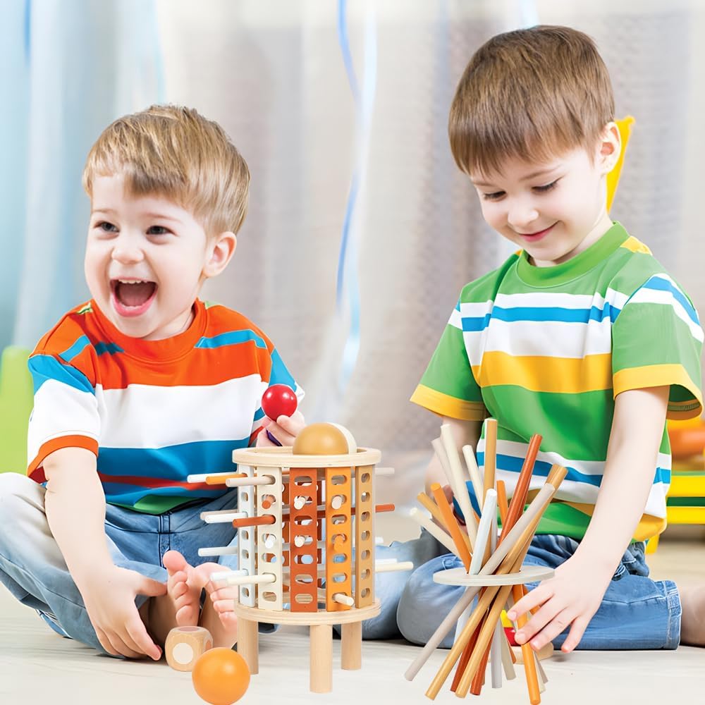 Colored learning tower Montessori toy