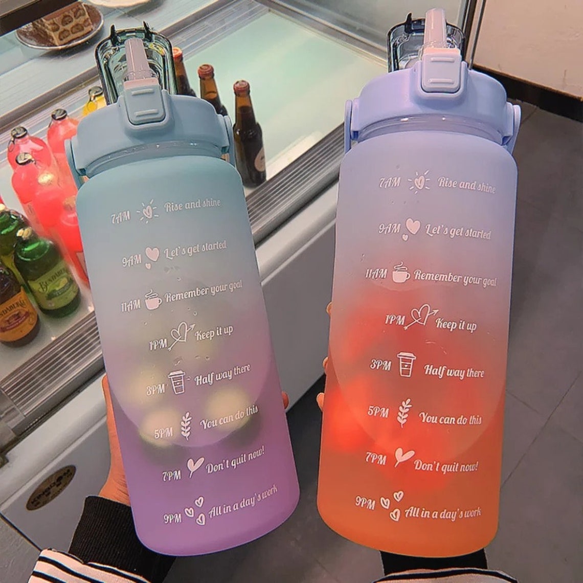 Motivational water bottle | 2L Environmentally friendly
