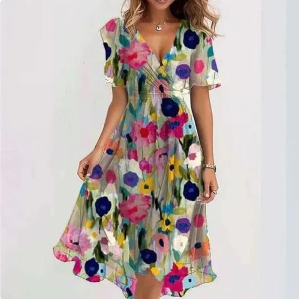 Annegret Women's Dress with Neckline - Elegant & Versatile Dress for Stylish Occasions