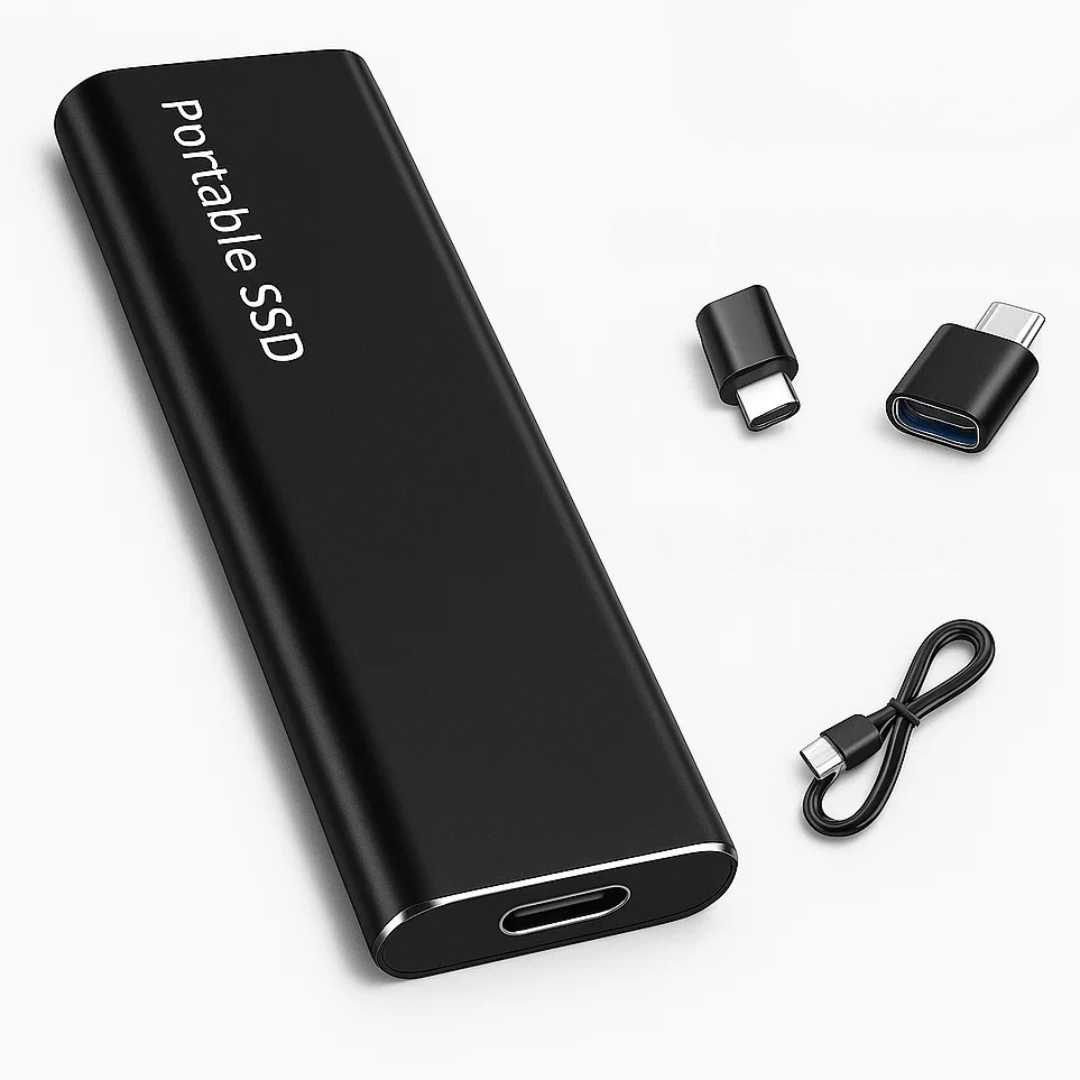 Portable SSD with USB-C fast data transfer