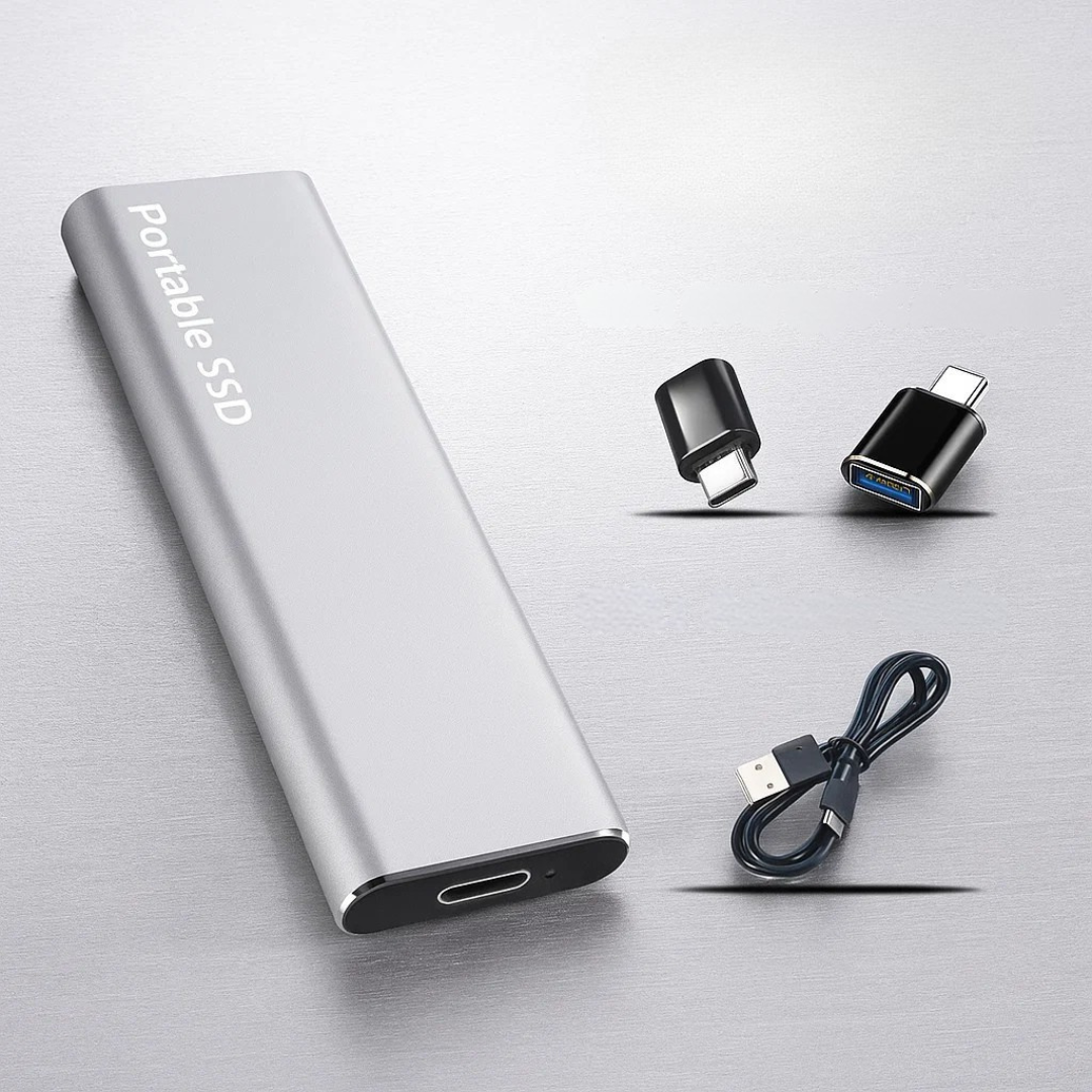 Portable SSD with USB-C fast data transfer