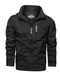 Autumn men's outdoor jacket with water-repellent layer and sporty zipper
