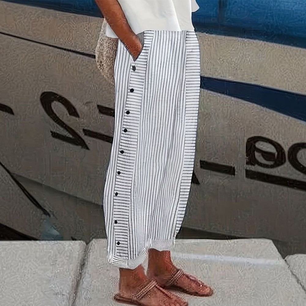 Pia - Pants with side pockets
