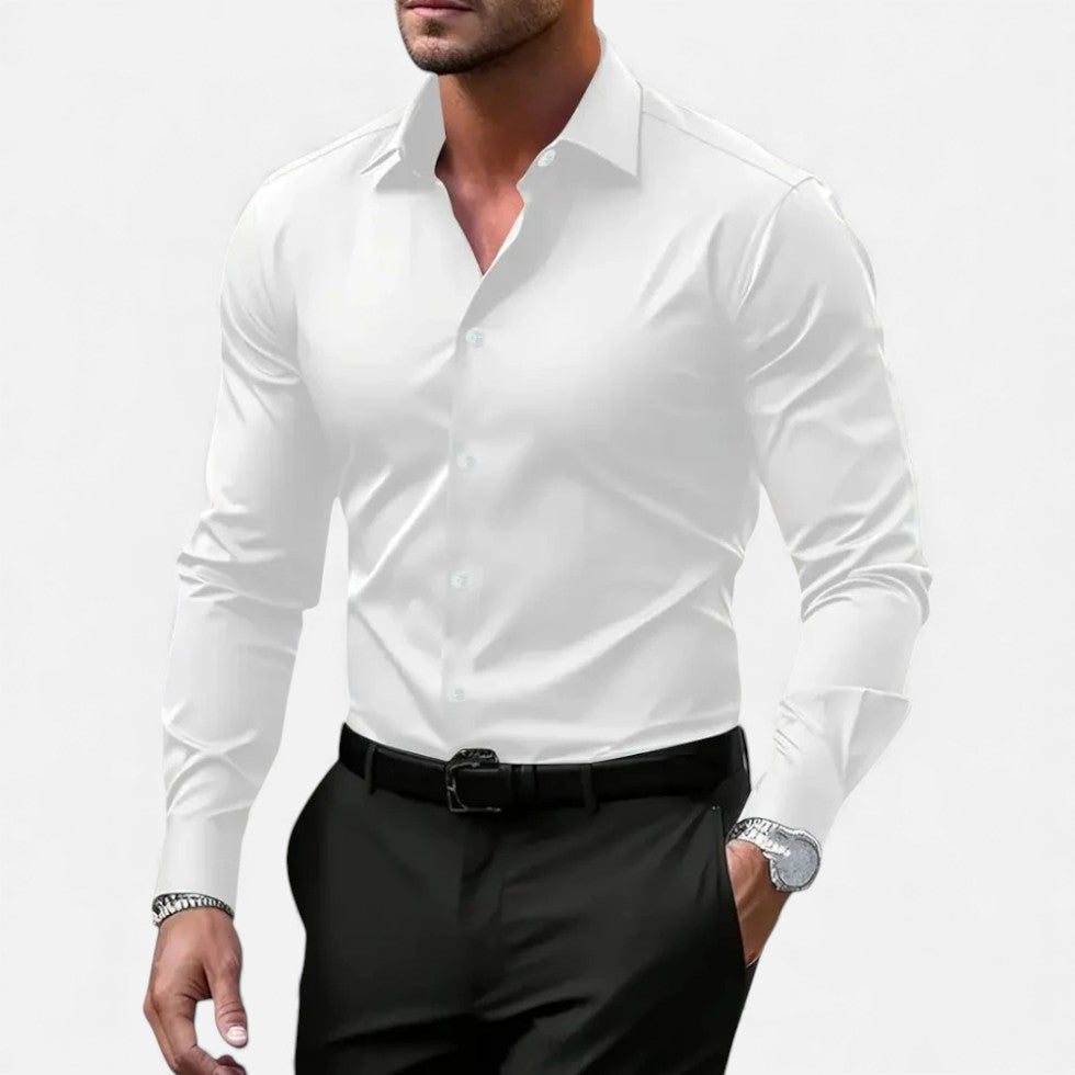 Slim-Fit Dress Shirt for Men - Image 2