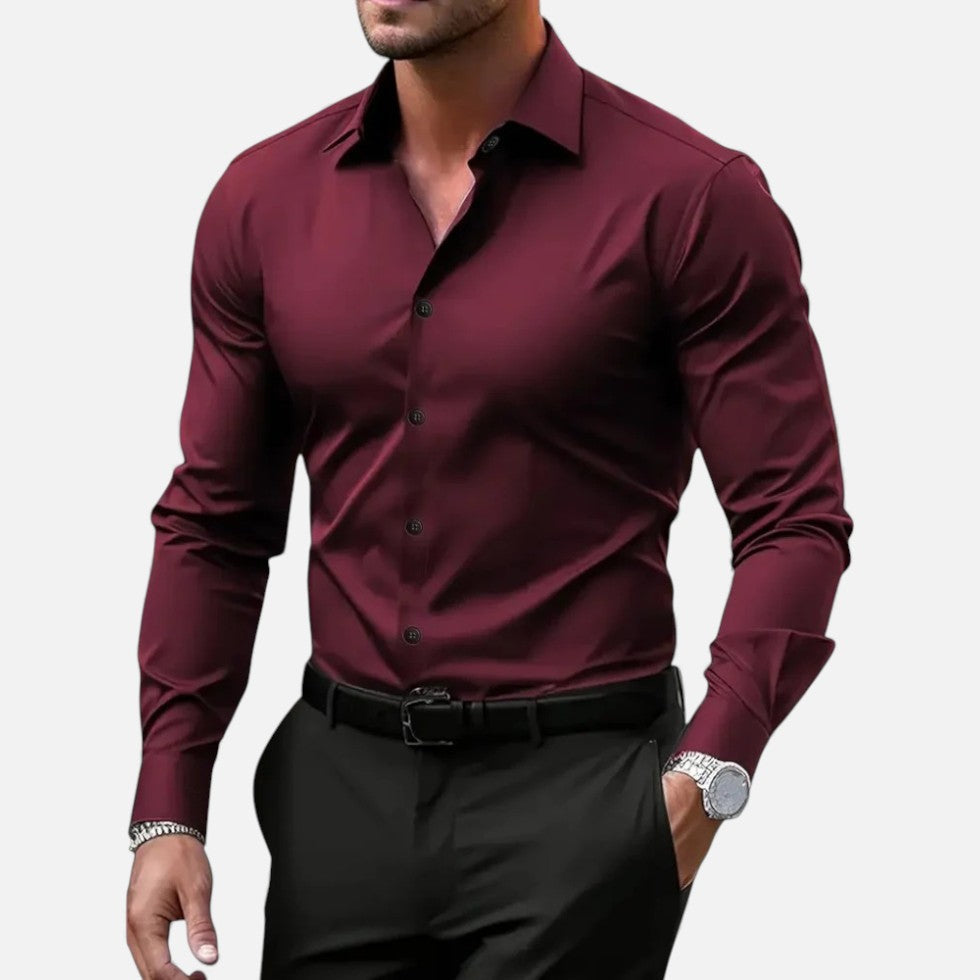 Slim-Fit Dress Shirt for Men - Image 6