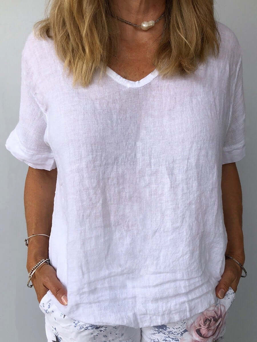 Women's Comfortable V-Neck Summer T-Shirt | Chic