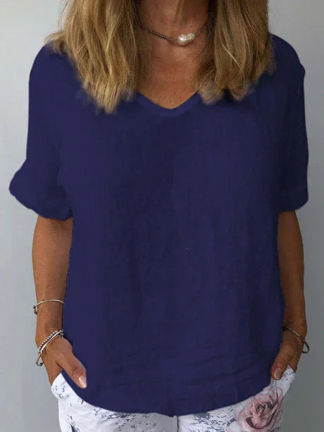 Women's Comfortable V-Neck Summer T-Shirt | Chic