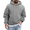Hooded sweater with textured cable-knit pattern for men