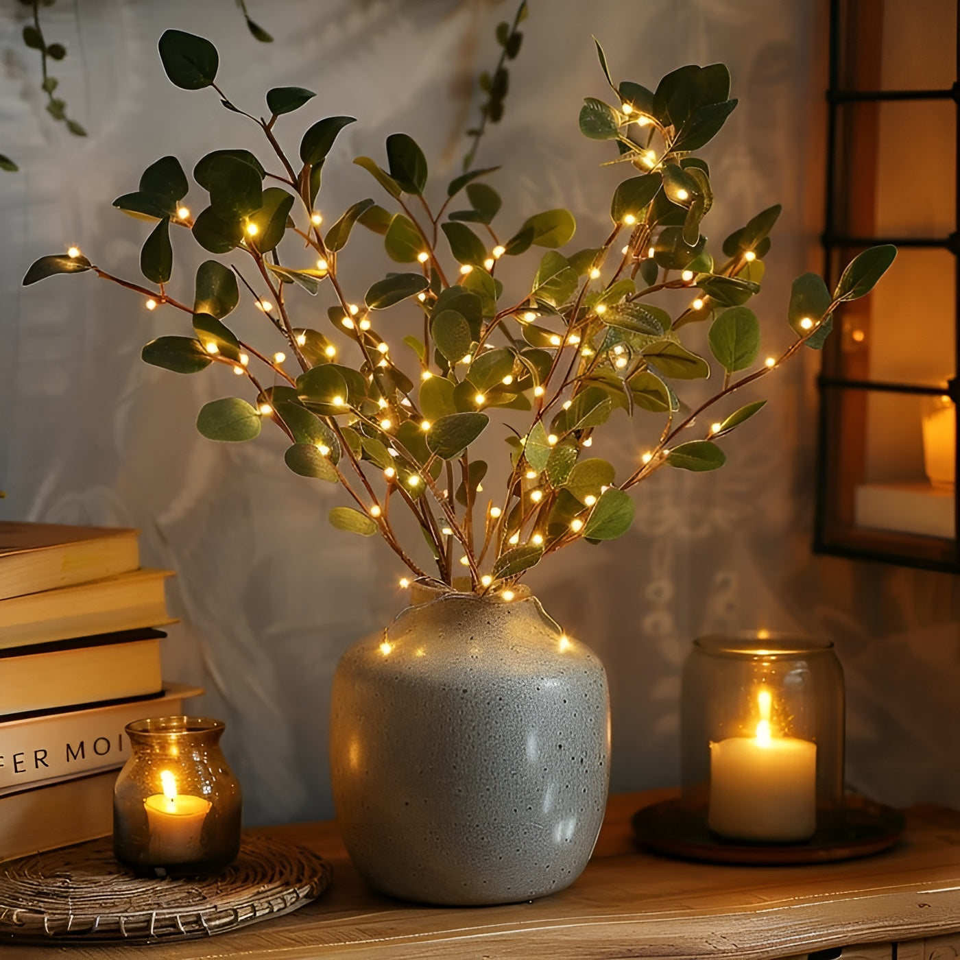 Lampada decorativa a rami LED EverLeaf - Design naturale elegante per la decorazione di casa e ufficio