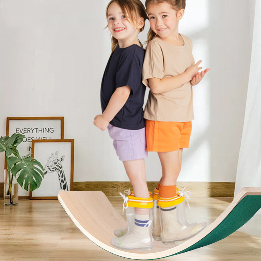 Duha houpací deska / balanční deska – Montessori hračka pro podporu rovnováhy a motorických dovedností