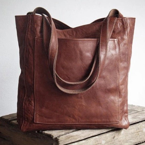 Vintage-style bag with large capacity and detachable strap