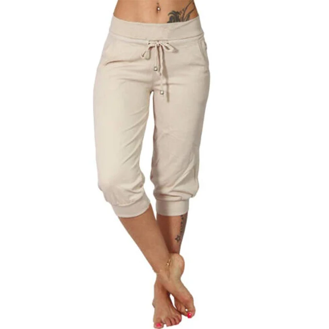 Indie - Capri Trousers with Drawstring Waist