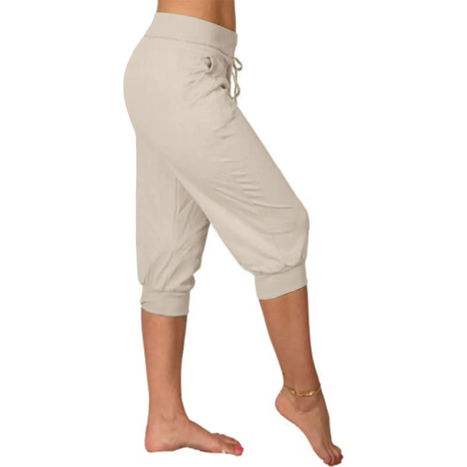 Indie - Capri Trousers with Drawstring Waist