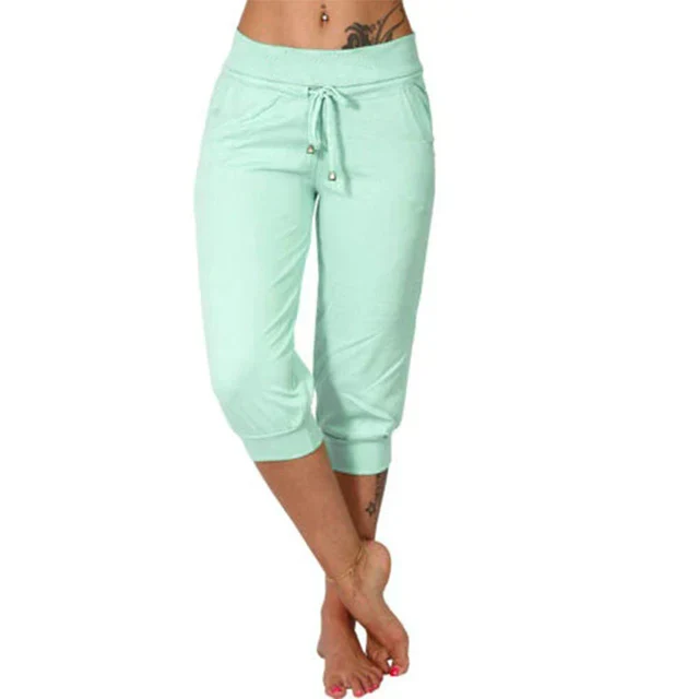Indie - Capri Trousers with Drawstring Waist