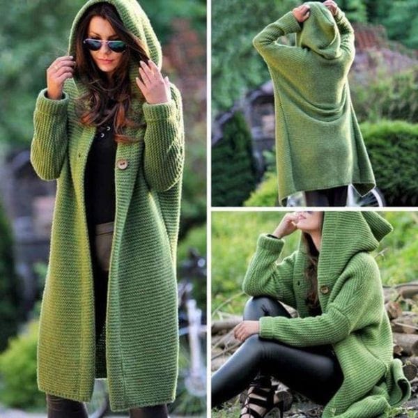 Cardigan with hood for women