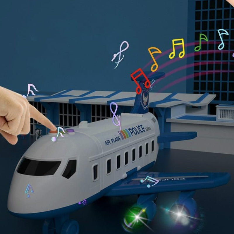 Grande set da gioco aereo con veicoli da costruzione