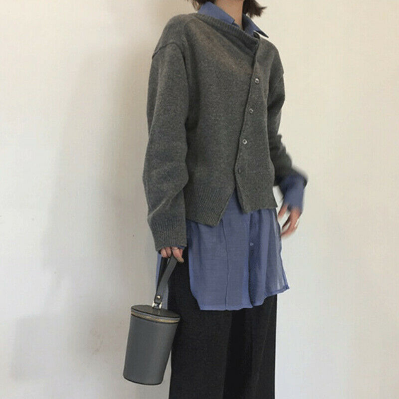 Wrap-around sweater made from luxuriously soft wool