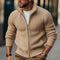 Classic thermal cardigan for men with full-length zipper