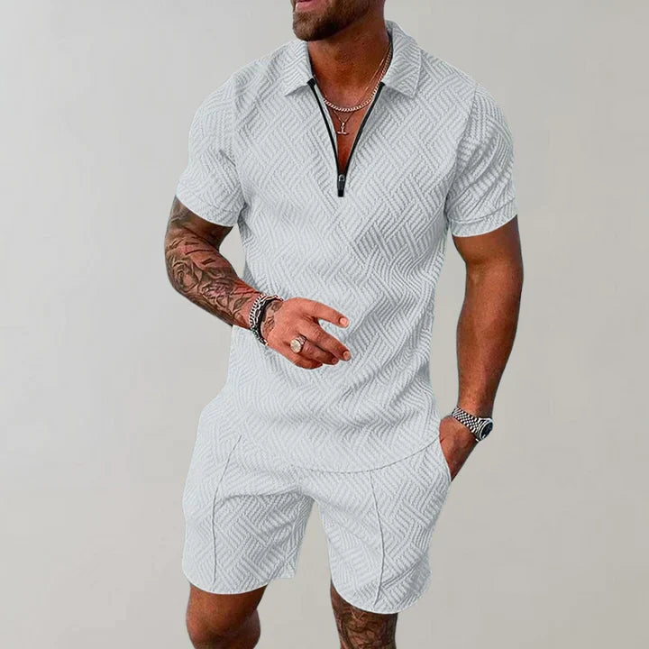 Oliver men's summer set - Breathable cotton and linen, lightweight and comfortable with elegant style